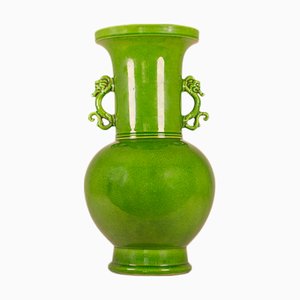 Vase Oreille de Dragon Verni Vert, Chine