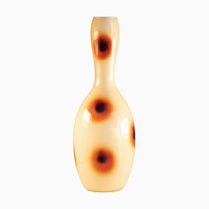 Glass Vase with Circle Pattern