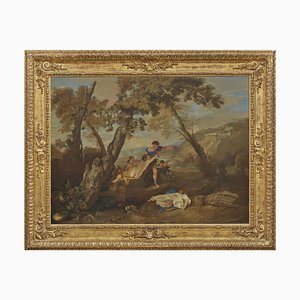 Andrea De Lione, Venus and Adonis, Oil on Cavas, 17th Century, Framed, 1800s, Oil on Canvas