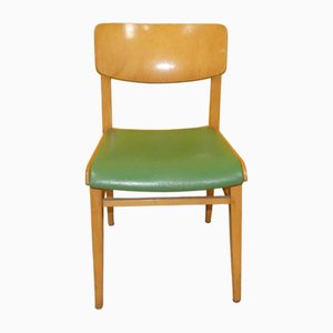 Chaise de Bureau Industrielle en Hêtre avec Siège Vert de Casala, 1950s