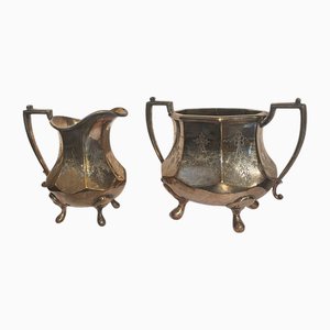 Pot à Lait et Sucrier Sheffield, Set de 2