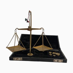 Antique Travel Scale for Weighing Valuables, 1900s