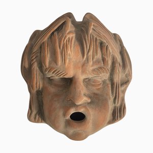 Masque Antique en Terre Cuite, 1900s