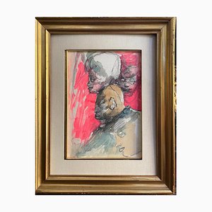 Mino Maccari, Studio di figura, Acquarello, Incorniciato