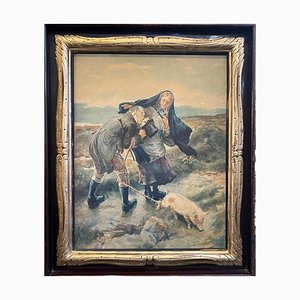 Salucci Tullio, Sans titre, Aquarelle sur Carton, Encadrée