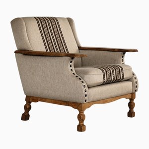 Danish Brutalist Armchair by Henning Kjærnulf, 1960s