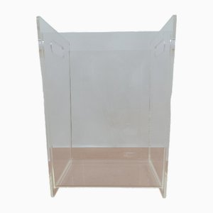 Pattumiera in vetro acrilico, anni '80