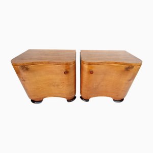 Tables de Chevet par Jindrich Halabala pour Up Závody, 1950s, Set de 2