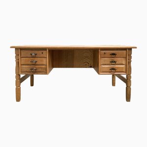 Freestanding Oak Desk by Henning Kjærnulf, 1960s
