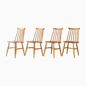 Scandinavian Fanett Chairs by Ilmari Tapiovaara for Edsby Verken, 1960s, Set of 4