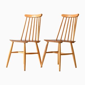 Chaises Fanett Scandinaves par Ilmari Tapiovaara pour Edsby Verken, 1960s, Set de 2