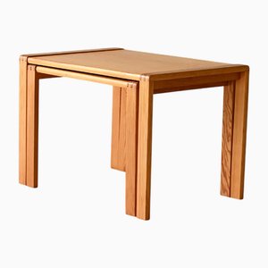 Scandinavian Pine Nesting Tables, 1950s, Set of 2