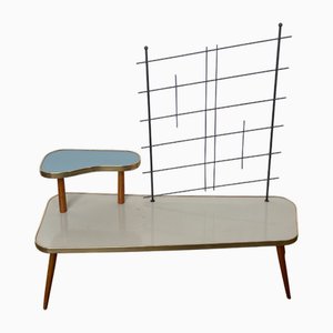 Pflanzentisch aus Holz & Formica, 1950er