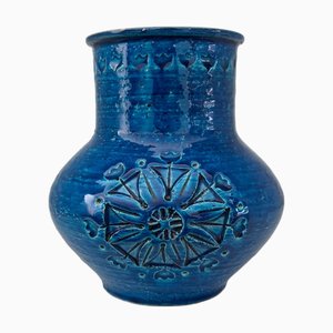 Italian Glazed Ceramic Vase by Aldo Londi for Bitossi, 1960s