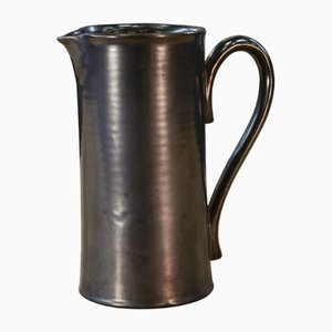 Vintage Pitcher in Black Ceramic, 1950s