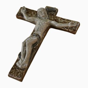 Kruzifix aus Keramik von Gerard Hack Rutten, 1950er