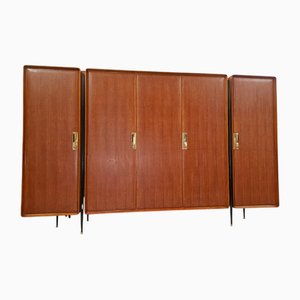Mid-Century Modern Italian Wardrobe in Teak by Silvio Cavatorta, 1956