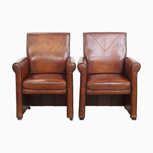 Vintage Chairs in Sheepskin, Set of 2
