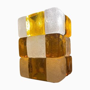 Pulegoso Glass Table Lamp attributed to Albano Poli for Poliarte, 1970s