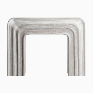 Yzi Chimney Fireplace in Stone and Marble by KY Architecture