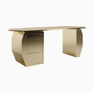 Y Desk in Gold Metal by KY Architecture
