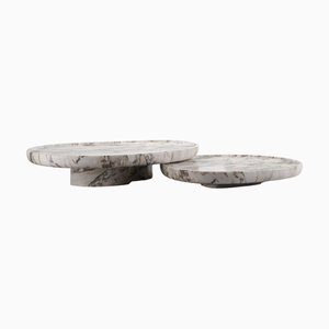Yko Low Coffee Table in Marble by KY Architecture