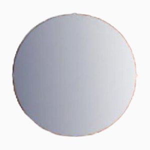 Just Another Day Square Wall Mirror with Faux Leather Frame by Oscar Maschera