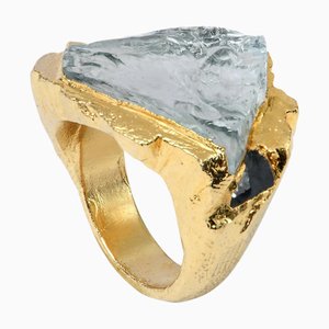Wonder Sapiens 10 Hand-Sculpted Ring in 24k Gold-Plated Bronze by Marion Fillancq