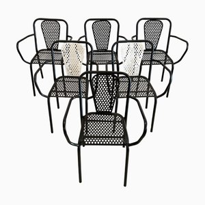 Vintage Garden Chairs by René Malaval, 1955, Set of 6
