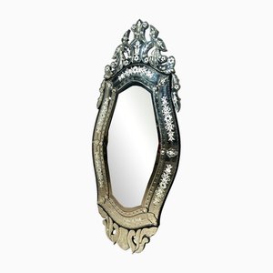 Venetian Etched Glass Wall Mirror