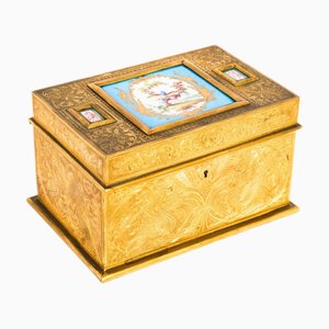Scrigno antico Ormolu con montatura di Sevres, XIX secolo