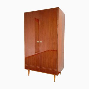 Vintage Danish High-Gloss 2-Door Wardrobe, 1960s