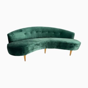 Mid-Century Curved Sofa in the style of Federico Munari, Italy, 1950s