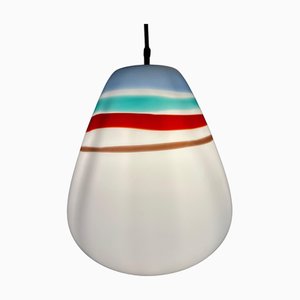 Mid-Century Hängelampe aus Glas von Massimo Vignelli für Venini, Italien, 1950er