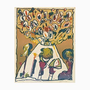 Pierre Alechinsky, Vulcanology, Plate 6, 1971, Lithograph