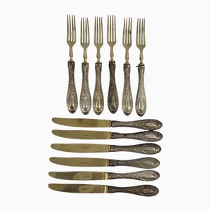 Vintage Silver Dessert Cutlery, 1950s, Set of 12