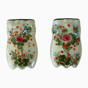 Japanese Wall Vases in Ceramic, 1890s, Set of 2
