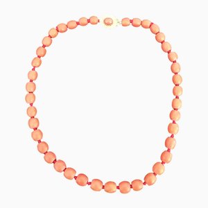 Silver and Coral Choker Necklace, 1890s