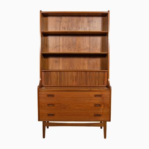 Libreria Mid-Century in teak di Johannes Sorth per Bornholm, Danimarca, anni '60