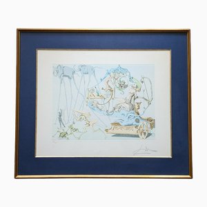 Salvador Dali, Bacchus Chariot, 1967, Hand-Signed Engraving in Colors