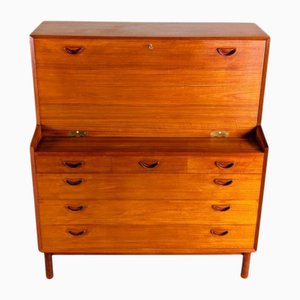 Secretaire in Teak by Peter Hvidt & Orla Mølgaard-Nielsen for Søborg Møbelfabrik