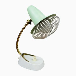 Lampade da comodino con paralumi verde menta di Robert Pfäffle, anni '50, set di 2