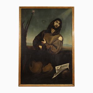 Saint Francis, 1865, Oil on Canvas, Framed