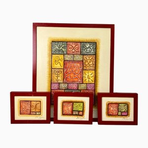 Senza titolo, anni '70, Olio su tela, con cornice, set di 4