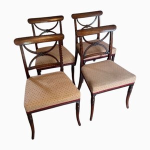 Antique Regency Mahogany Dining Chairs, 1800, Set of 4