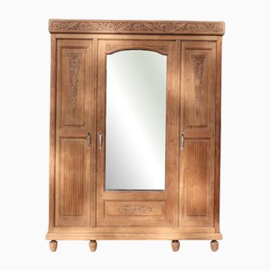 Vintage Art Deco Oak Wardrobe, 1930s