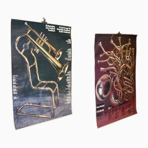Gunther Kieser, Jazz Festival Frankfurt Original Posters, 1980s, Paper, Set of 2