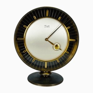 Superia Table Clock in Brass from Kienzle, 1950s