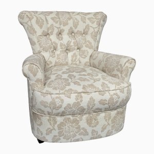 Sedia Boudoir in lino, anni '70