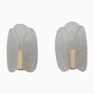 Wall Sconces by Carl Fagerlund for Orrefors, 1970s, Set of 2
